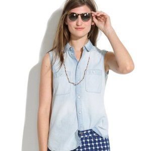Madewell Chambray Tank Button down